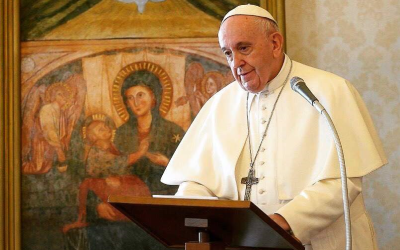 Papa Francisco durante mensagem de Ano Novo. (Foto: Reprodução)
